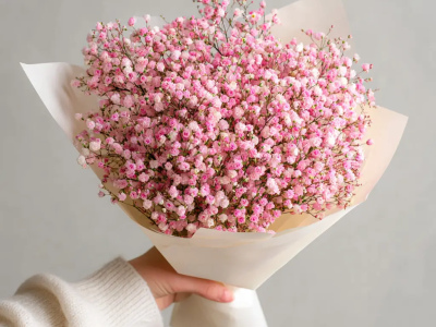 Монобукет из гипсофилы «Ажурный комплимент»