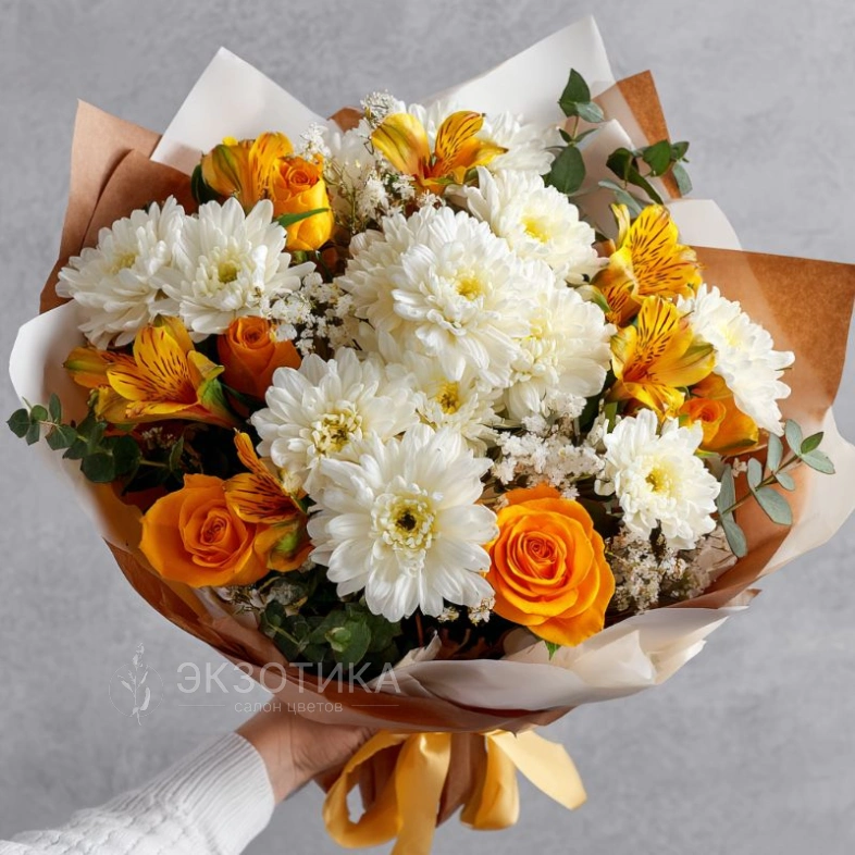 Букет с хризантемами &laquo;Симфония сентября&raquo;