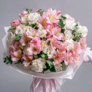 Букет с эустомами &laquo;Чистое вдохновение&raquo; 0