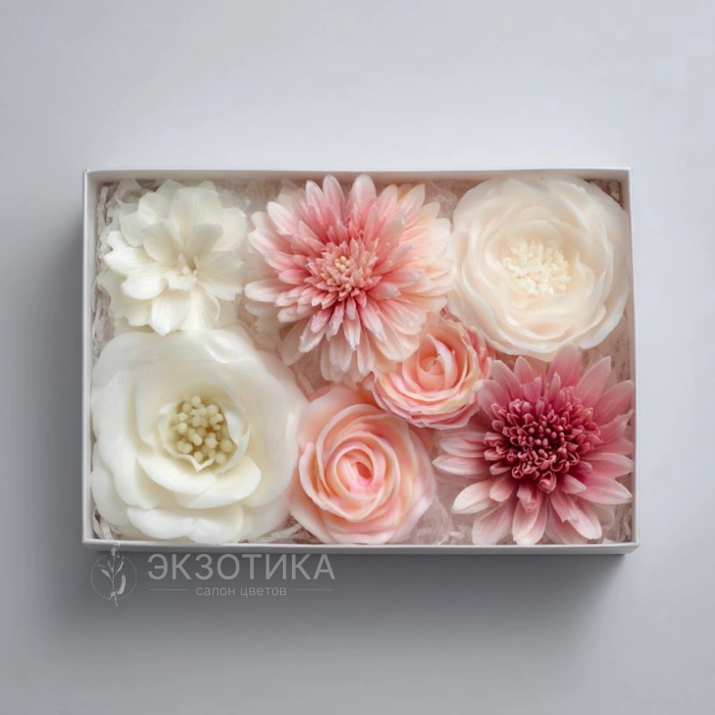 Набор цветов из мыла &laquo;Нежный рассвет&raquo;