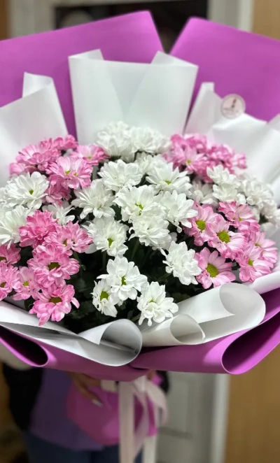 Букет из кустовых хризантем «Гигант»